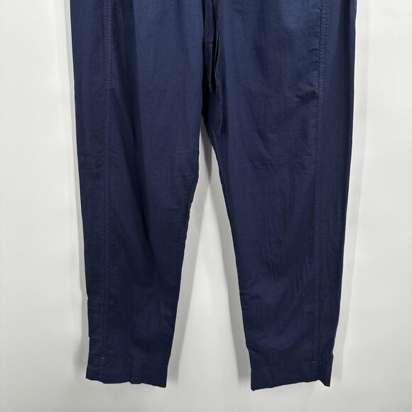 Xirena Pants Womens Small Navy Blue Drawstring Lightweight Made USA Casual - Picture 3 of 13